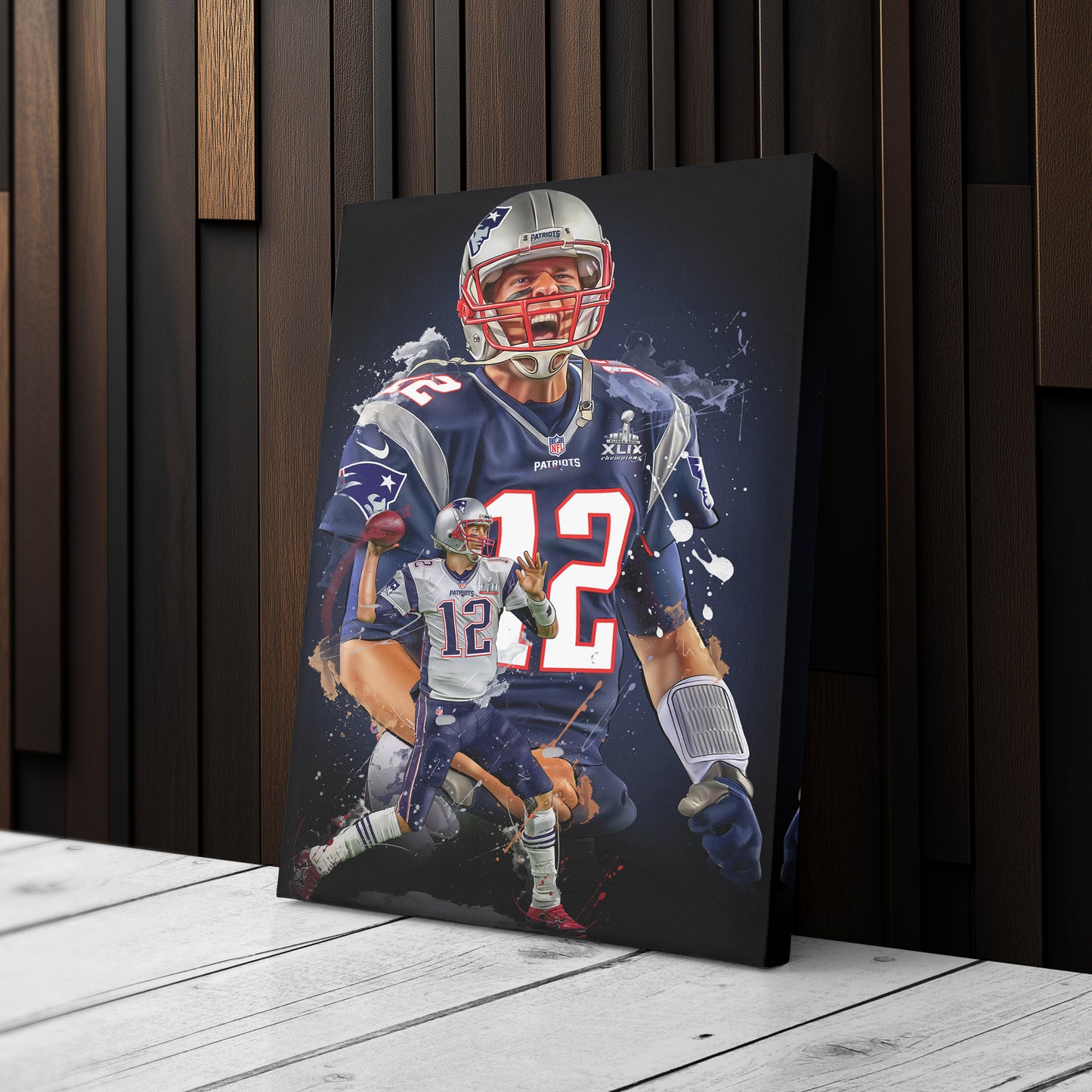 Tom Brady Patriots Canvas Print | New England Football Wall Art