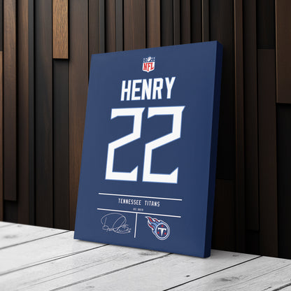 Derrick Henry Titans Jersey Canvas Print | Wall Art Decor