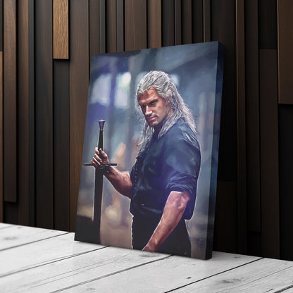 Geralt of Rivia Canvas Print | The Witcher Wall Art Decor