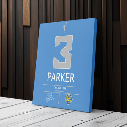 Candace Parker Sky Jersey Canvas Print | Wall Art Decor