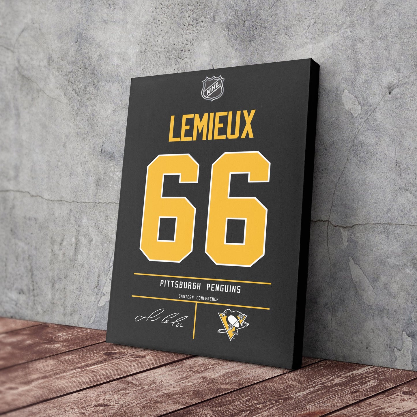 Mario Lemieux Penguins Jersey Canvas Print | Wall Art Decor