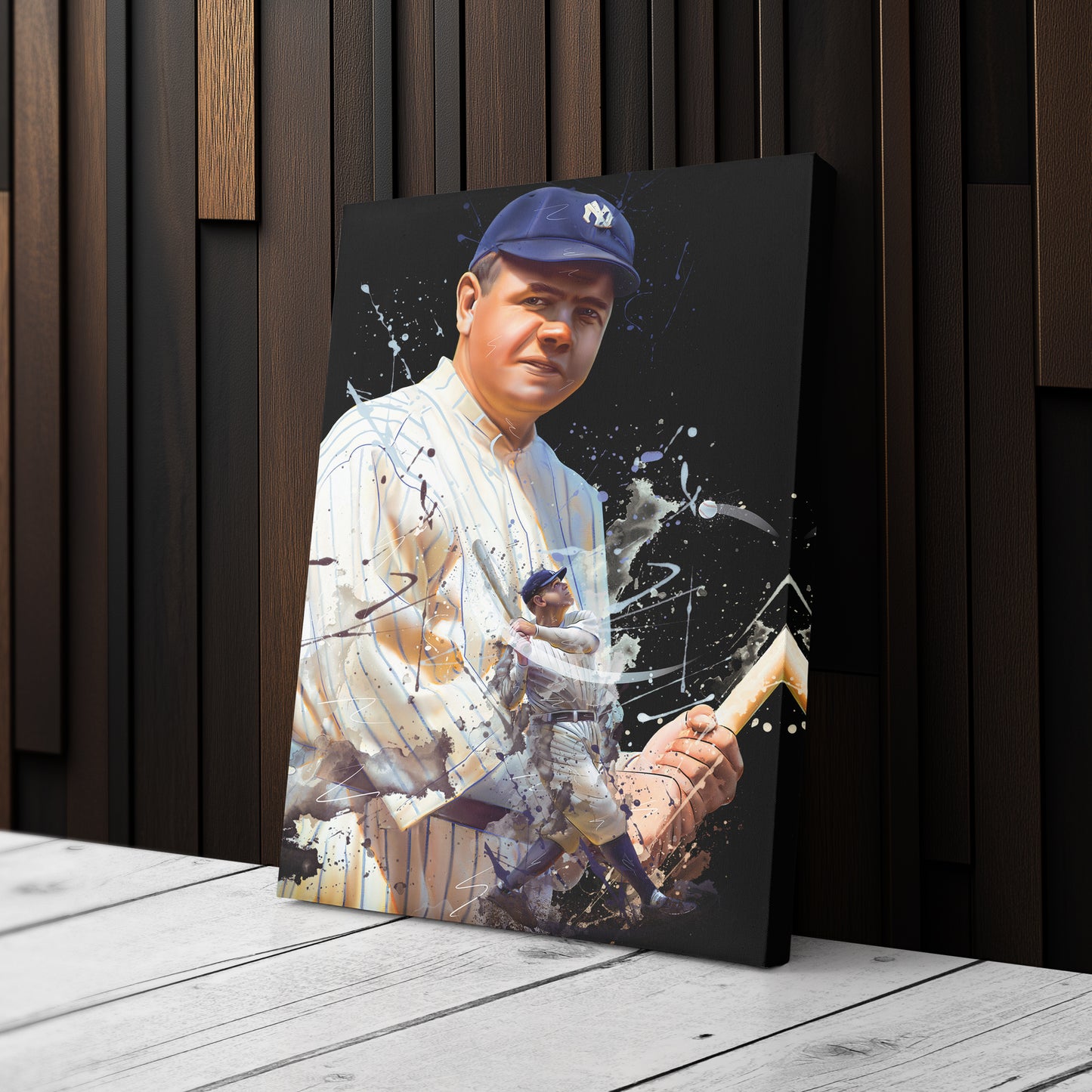 Babe Ruth Yankees Canvas Print | New York Baseball Wall Art