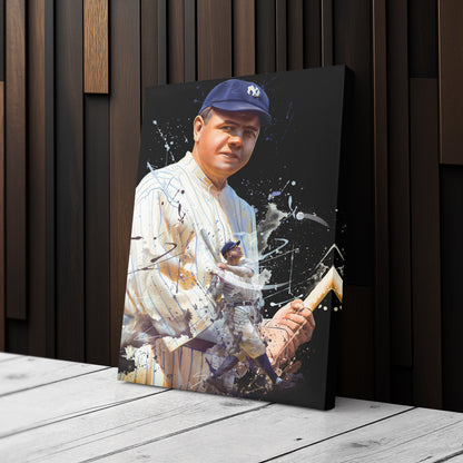 Babe Ruth Yankees Canvas Print | New York Baseball Wall Art