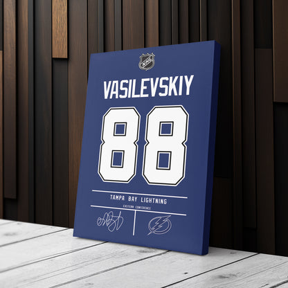 Andrei Vasilevskiy Lightning Jersey Canvas Print | Wall Art Decor