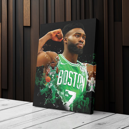 Jaylen Brown Celtics Canvas Print | Boston Basketball Wall Art