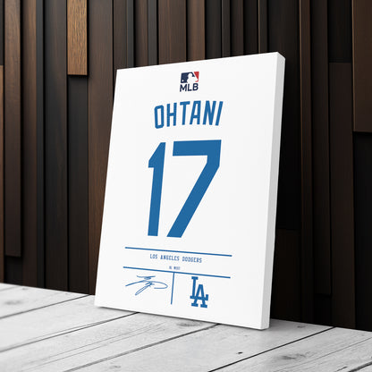 Shohei Ohtani Dodgers Jersey Canvas Print | Wall Art Decor