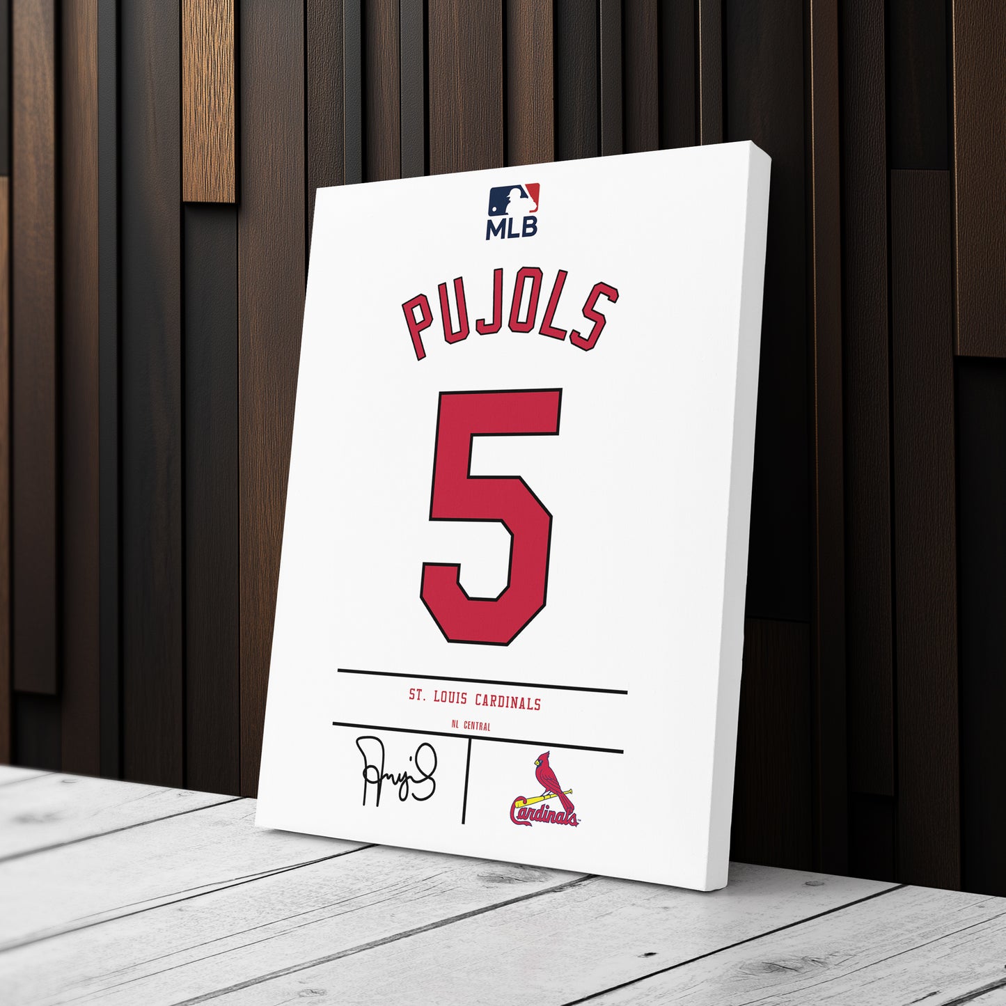 Albert Pujols St. Louis Cardinals Jersey Canvas Wall Art