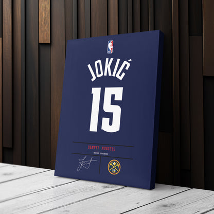 Nikola Jokic Nuggets Jersey Canvas Print | Wall Art Decor