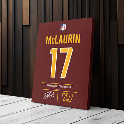 Terry McLaurin Commanders Jersey Canvas Print | Wall Art Decor
