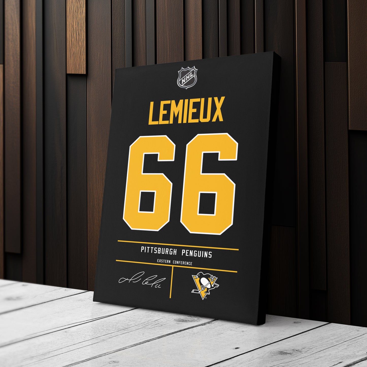 Mario Lemieux Penguins Jersey Canvas Print | Wall Art Decor