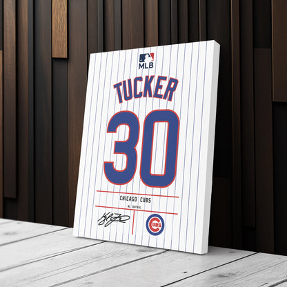 Kyle Tucker Chicago Cubs Jersey Canvas Wall Art