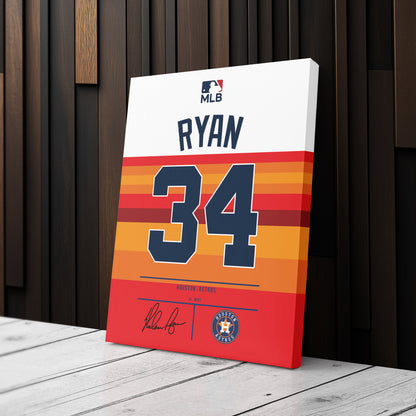 Nolan Ryan Astros Jersey Canvas Print | Wall Art Decor