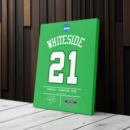 Hassan Whiteside Thundering Herd Jersey Canvas Print | Wall Art Decor