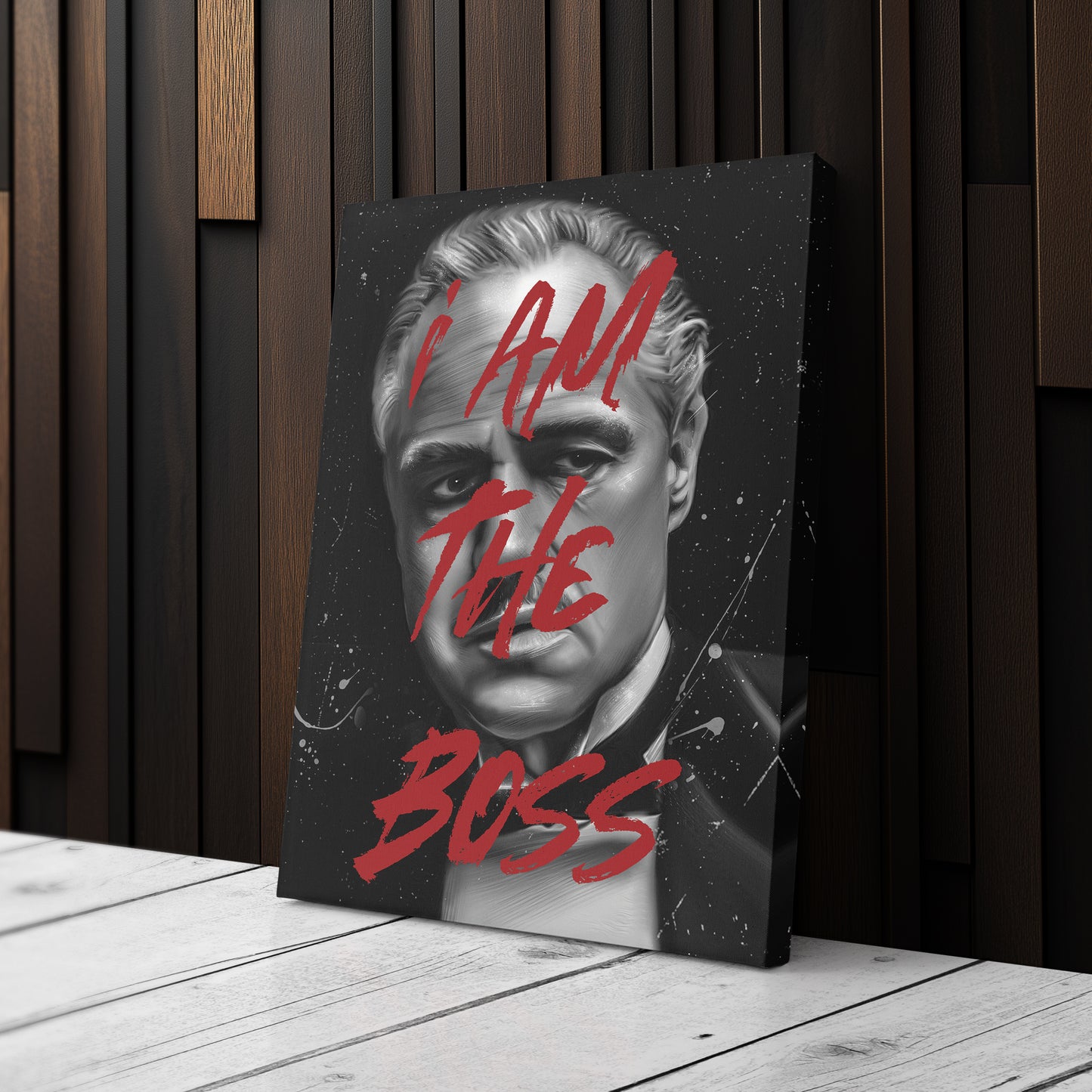 Vito Corleone 'I Am The Boss' Canvas Print | The Godfather Wall Art
