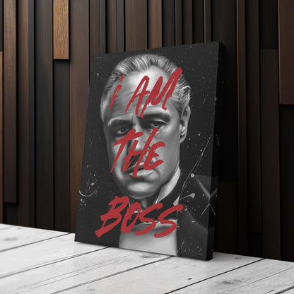 Vito Corleone 'I Am The Boss' Canvas Print | The Godfather Wall Art