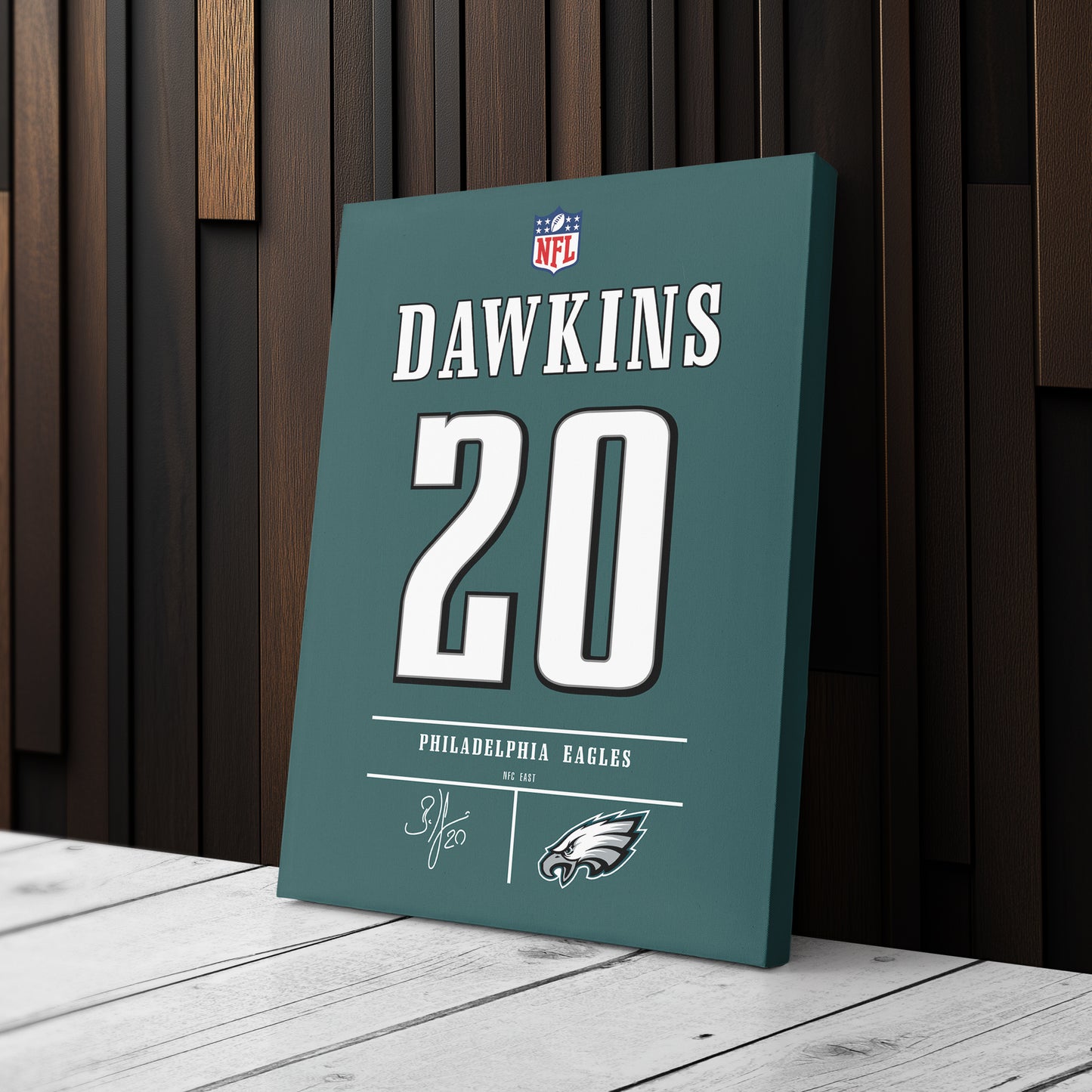 Brian Dawkins Eagles Jersey Canvas Print | Wall Art Decor