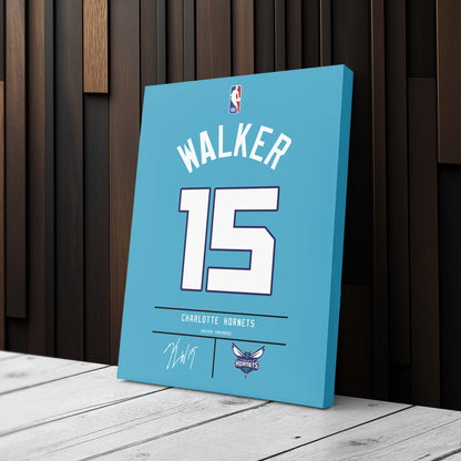 Kemba Walker Hornets Jersey Canvas Print | Wall Art Decor