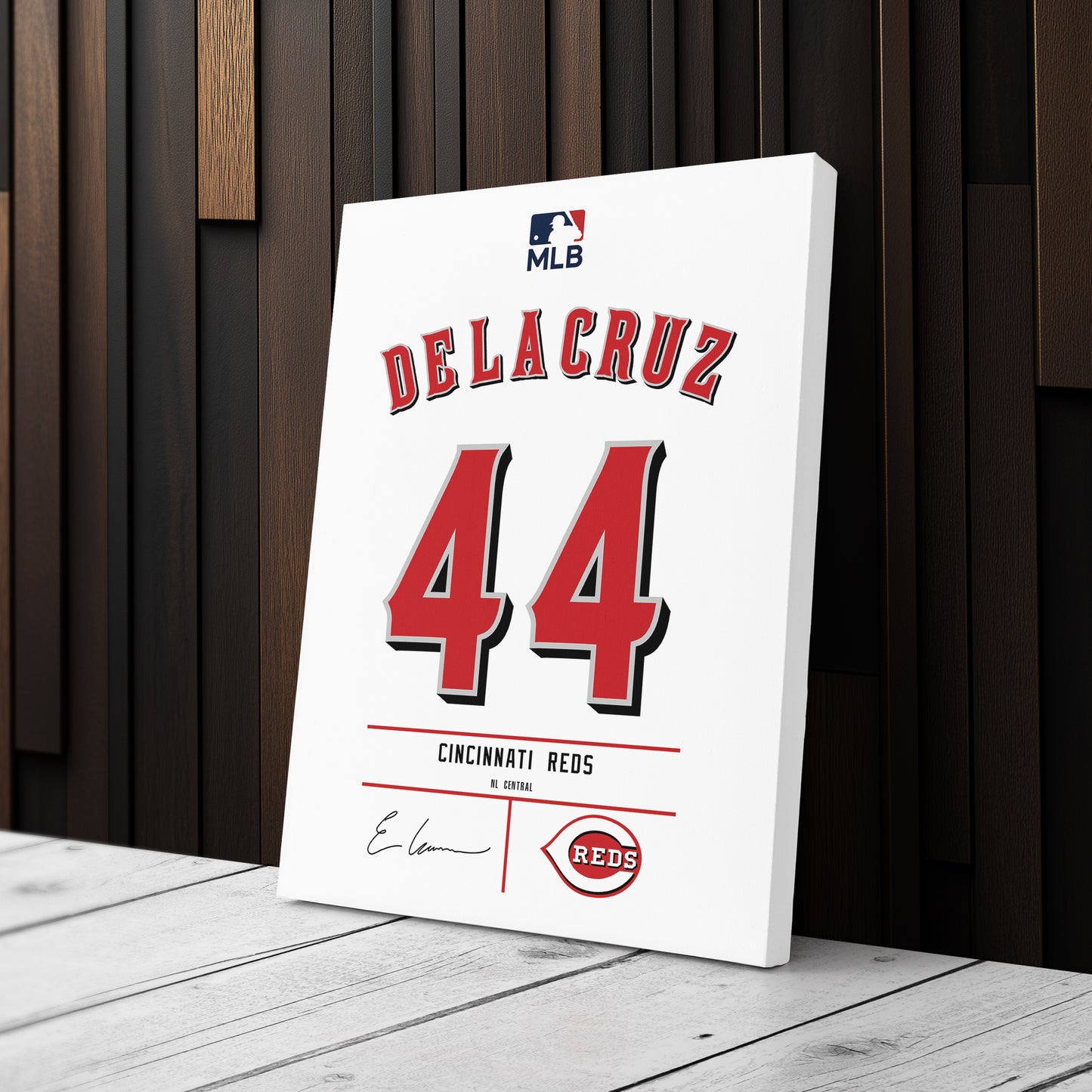 Elly De La Cruz Cincinnati Reds Jersey Canvas Wall Art