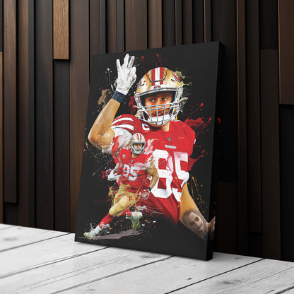 George Kittle 49ers Canvas Print | San Francisco Football Wall Art
