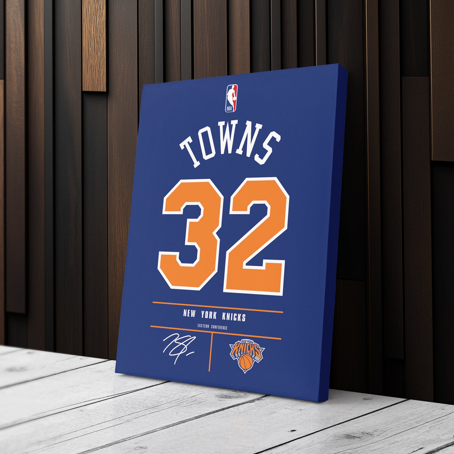 Karl Anthony Towns New York Knicks Jersey Canvas Wall Art