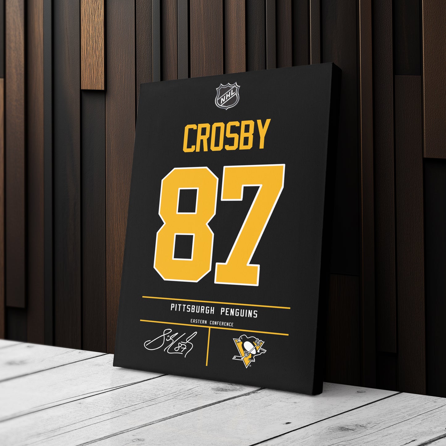 Sidney Crosby Penguins Jersey Canvas Print | Wall Art Decor