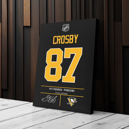 Sidney Crosby Penguins Jersey Canvas Print | Wall Art Decor