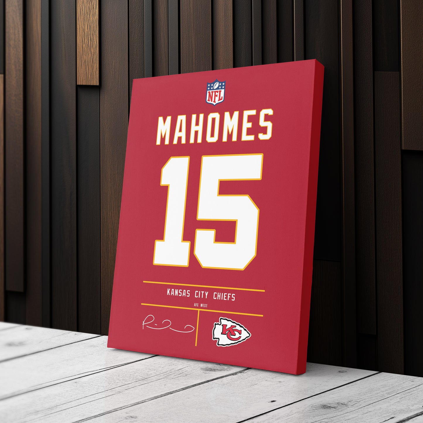 Patrick Mahomes Chiefs Jersey Canvas Print | Wall Art Decor