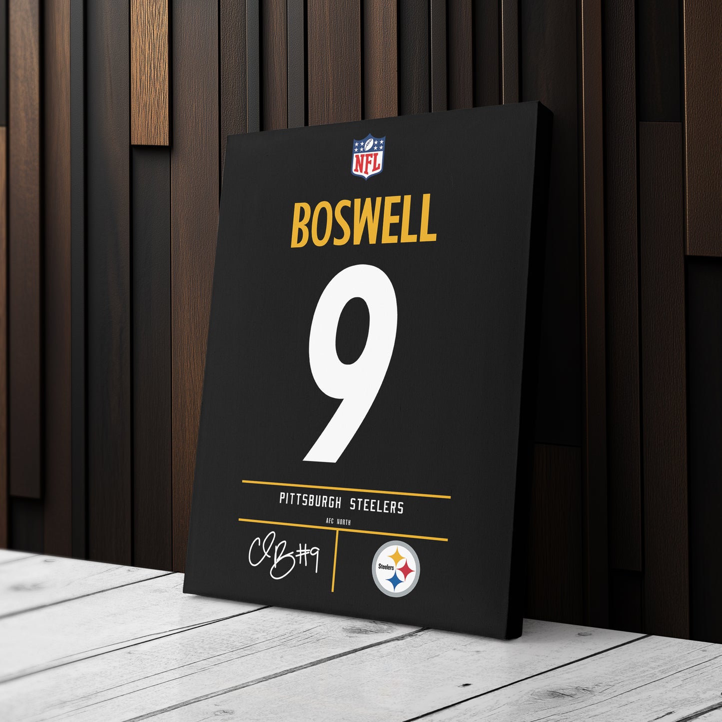 Chris Boswell Pittsburgh Steelers Jersey Canvas Wall Art