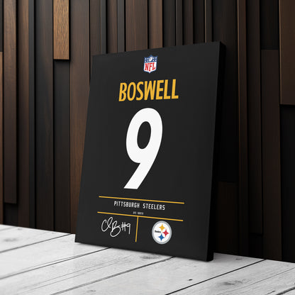 Chris Boswell Pittsburgh Steelers Jersey Canvas Wall Art