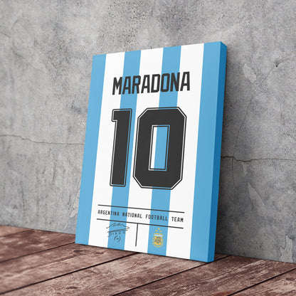 Diego Maradona Argentina Jersey Canvas Print | Wall Art Decor
