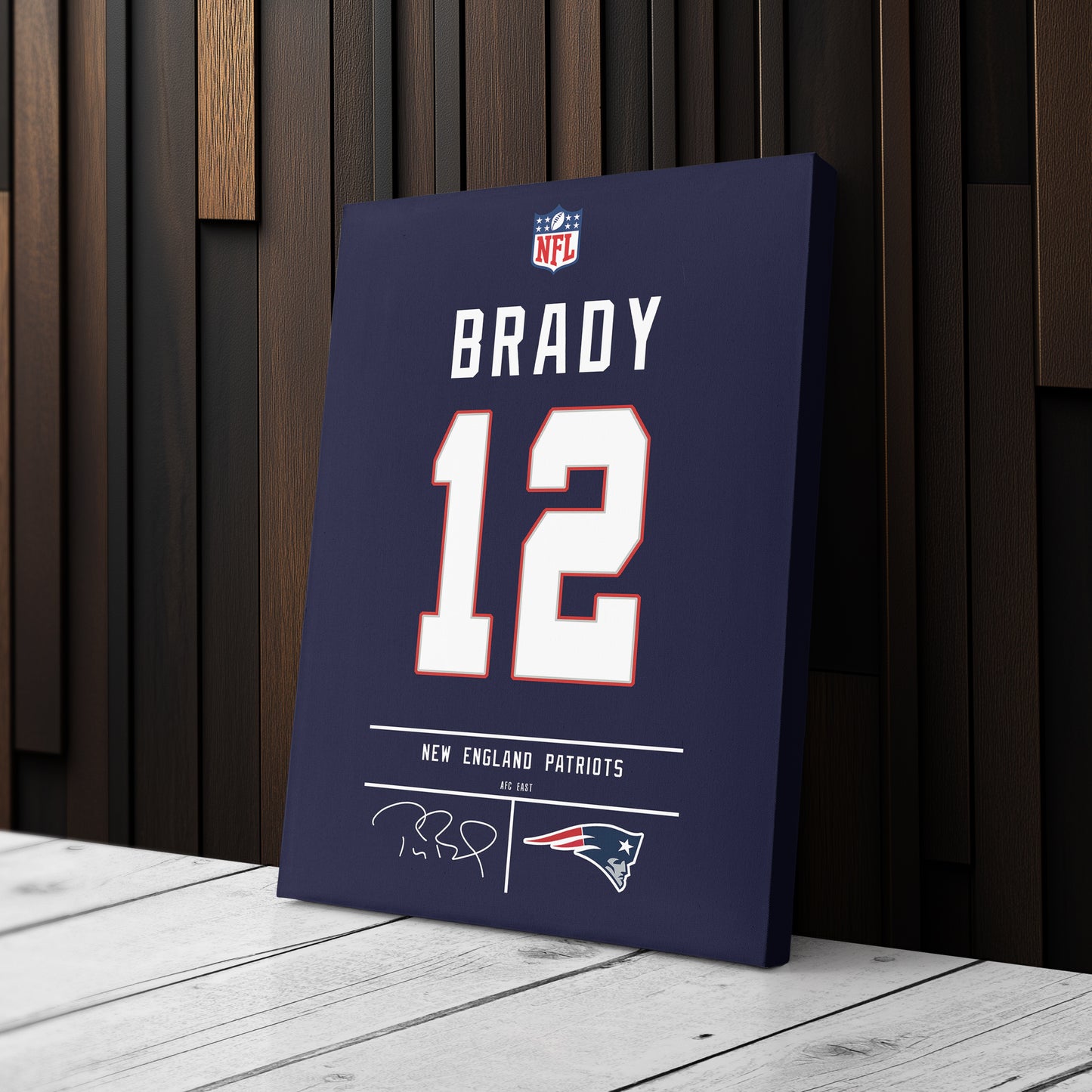 Tom Brady Patriots Jersey Canvas Print | Wall Art Decor