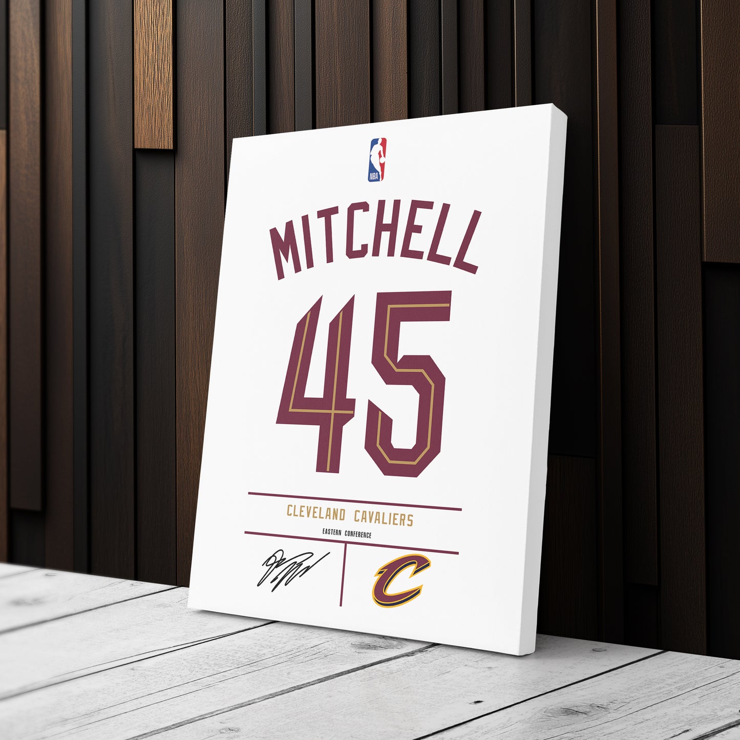 Donovan Mitchell Cavaliers Jersey Canvas Print | Wall Art Decor