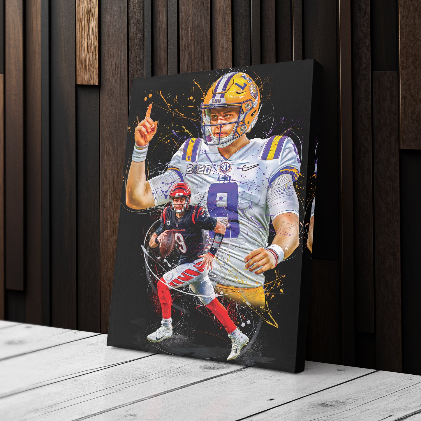 Joe Burrow Bengals Canvas Print | Cincinnati Football Wall Art