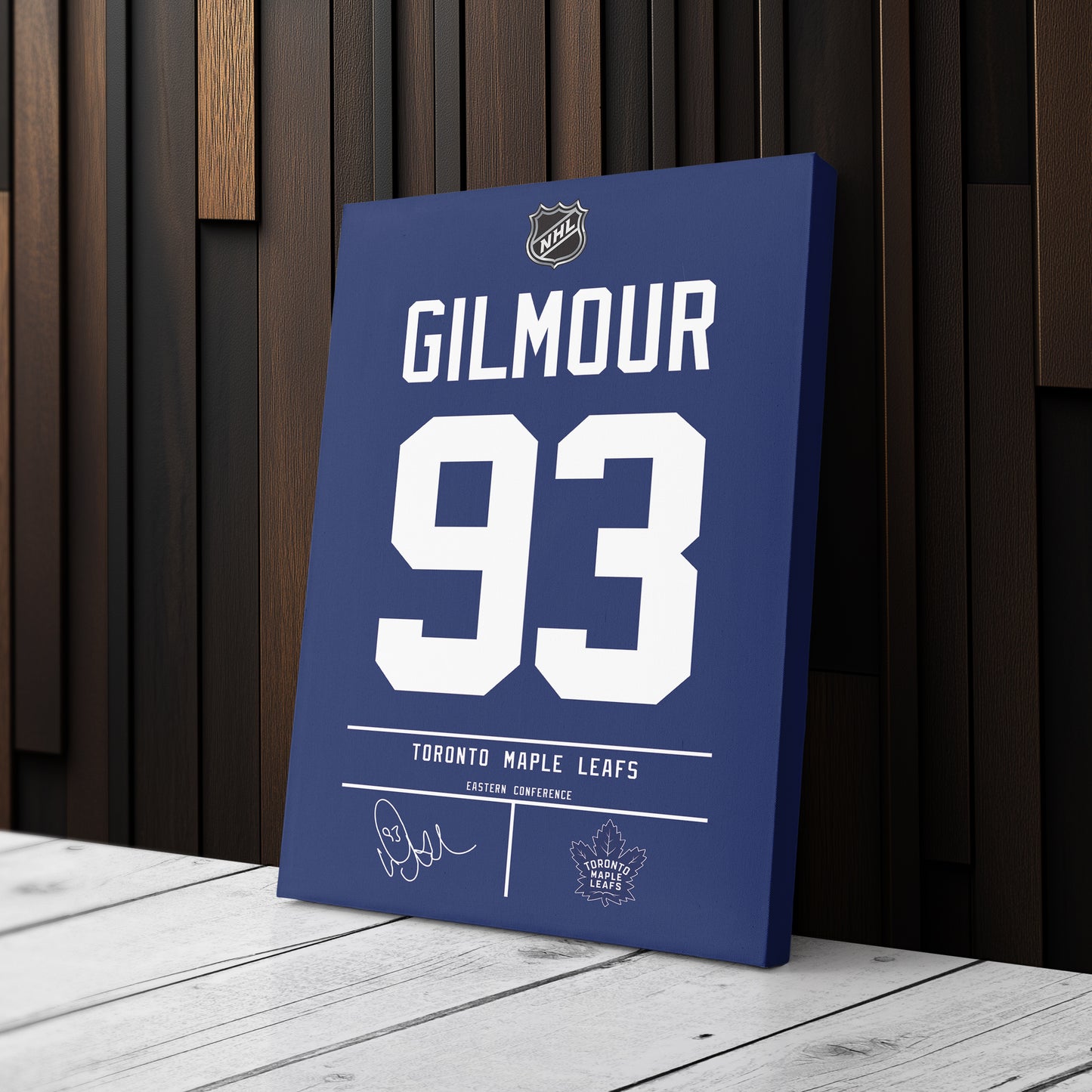Doug Gilmour Maple Leafs Jersey Canvas Print | Wall Art Decor
