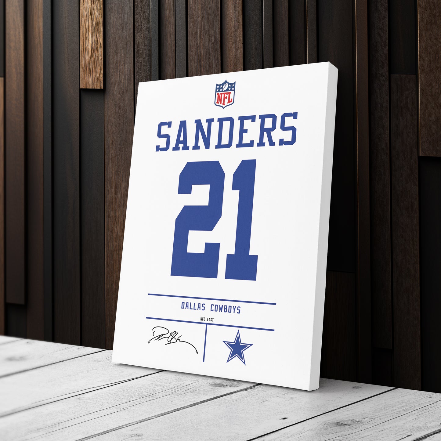 Deion Sanders Cowboys Jersey Canvas Print | Wall Art Decor