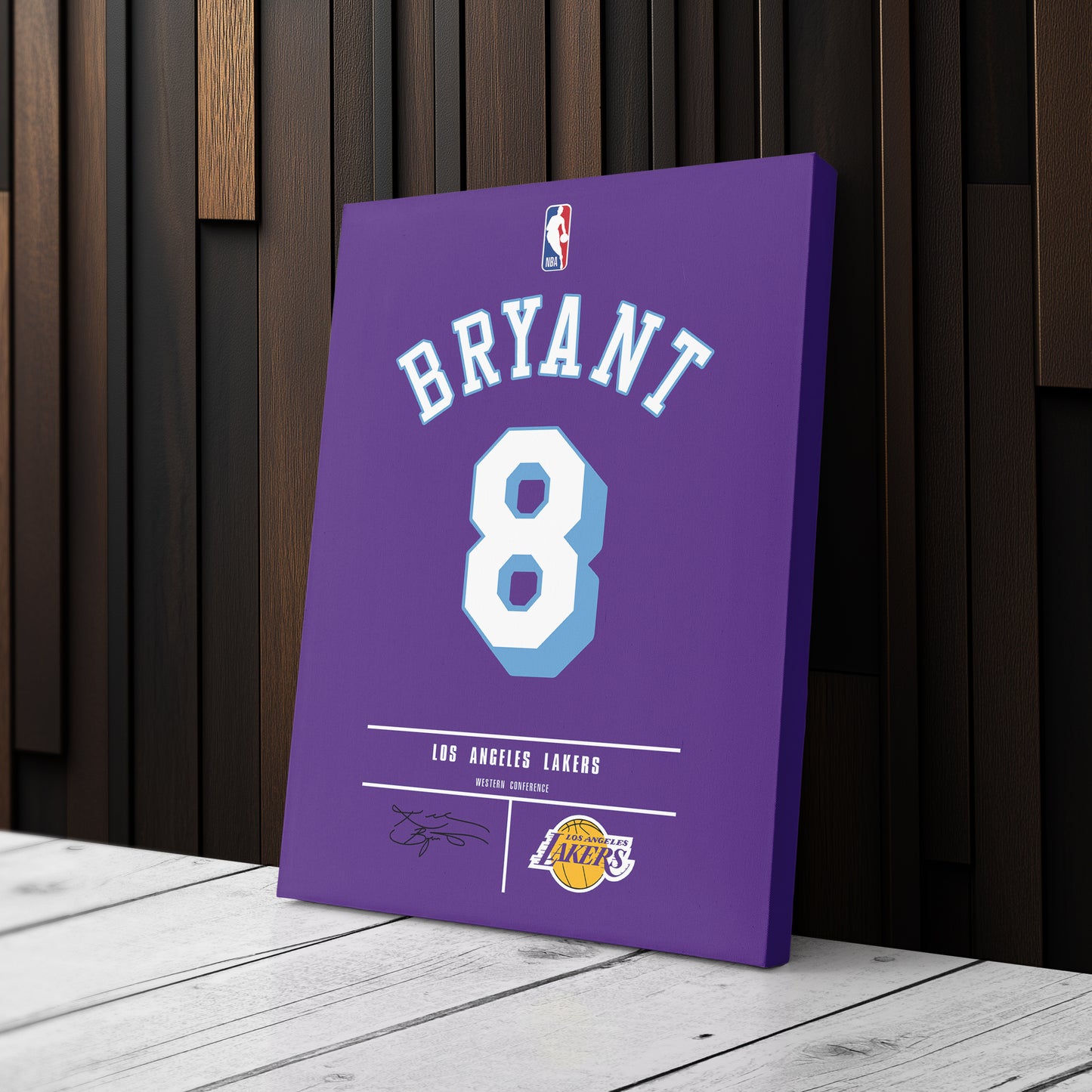Kobe Bryant Purple Lakers Jersey Canvas Print | Wall Art Decor