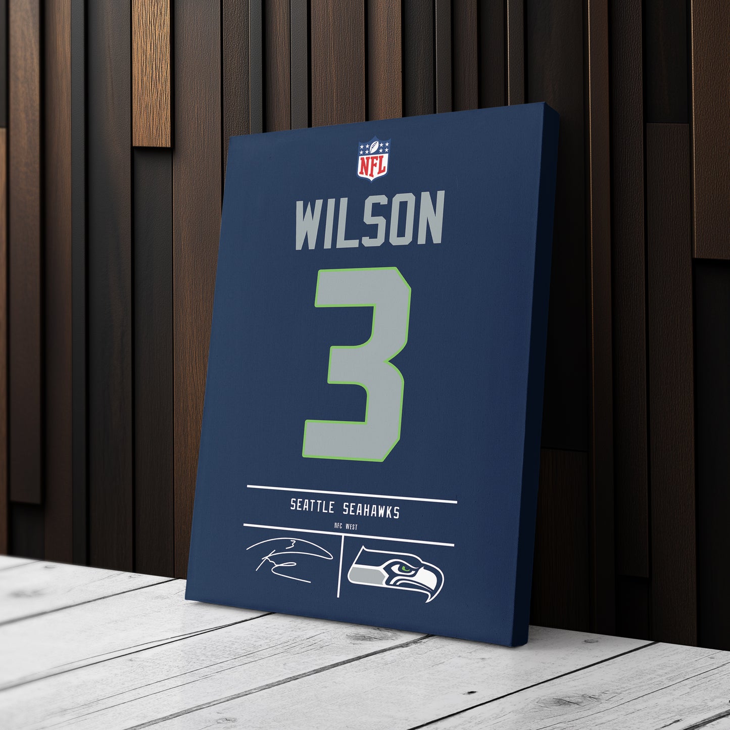 Russell Wilson Seahawks Jersey Canvas Print | Wall Art Decor