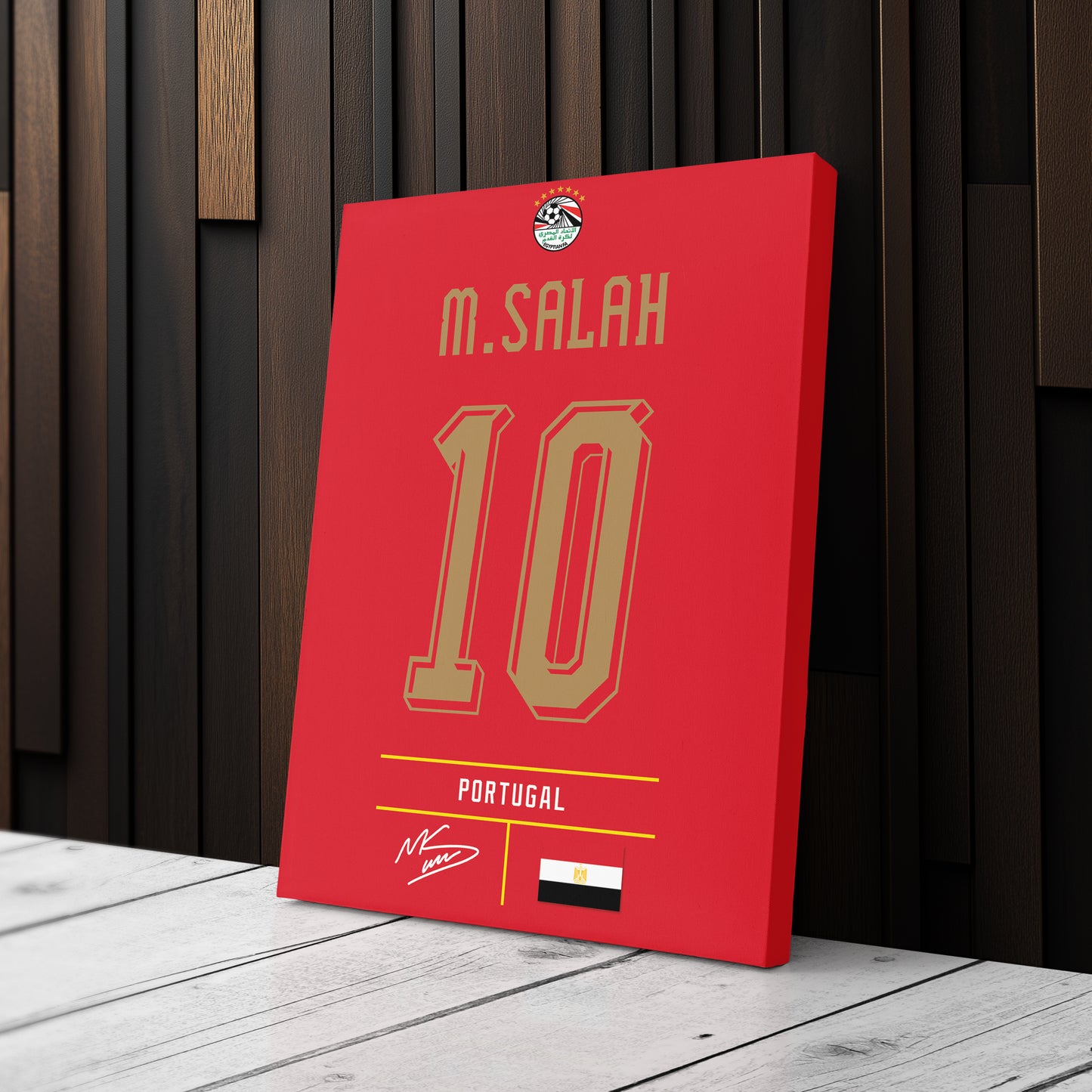 Mohamed Salah Egypt Jersey Canvas Wall Art