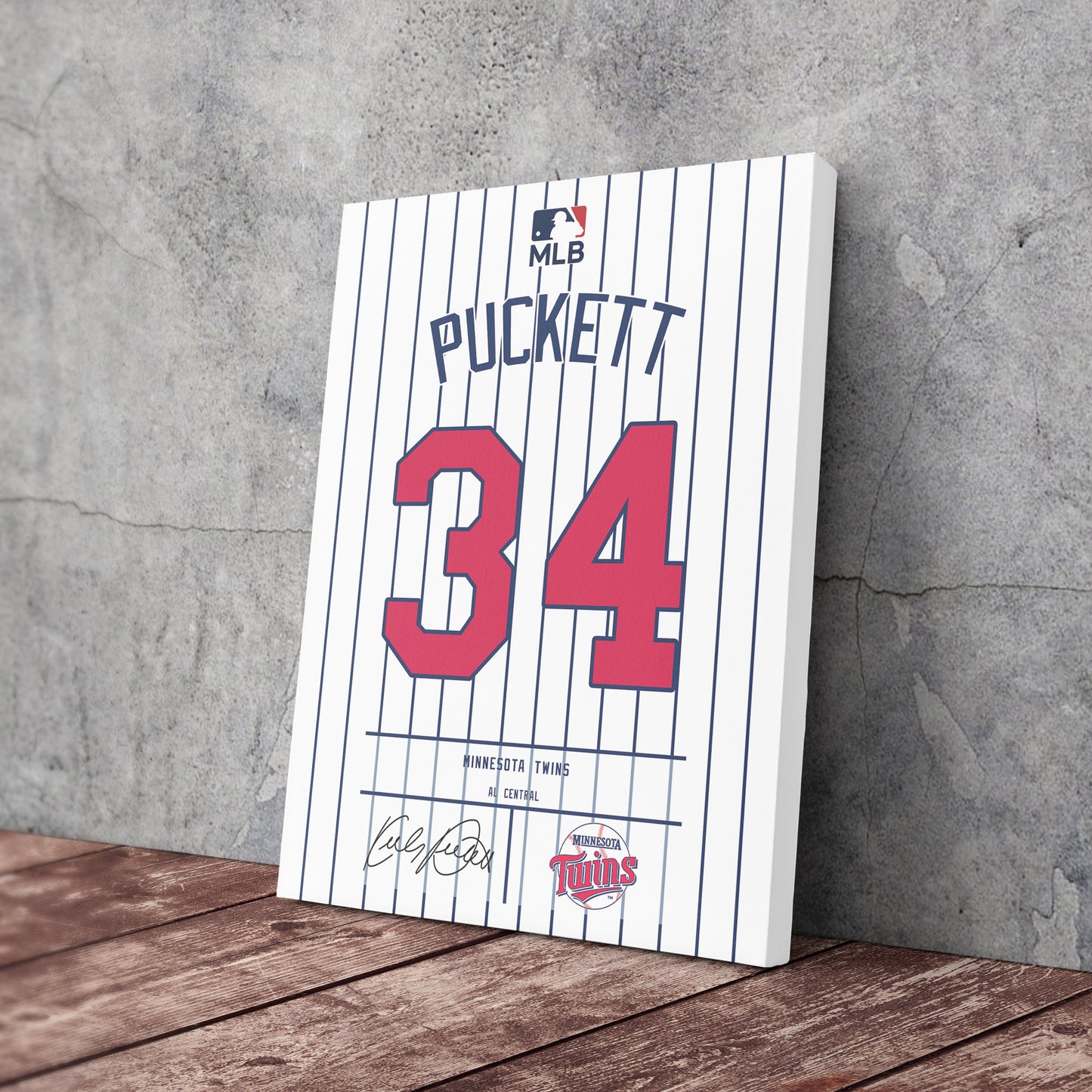 Kirby Puckett Twins Jersey Canvas Print | Wall Art Decor