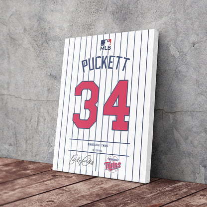Kirby Puckett Twins Jersey Canvas Print | Wall Art Decor