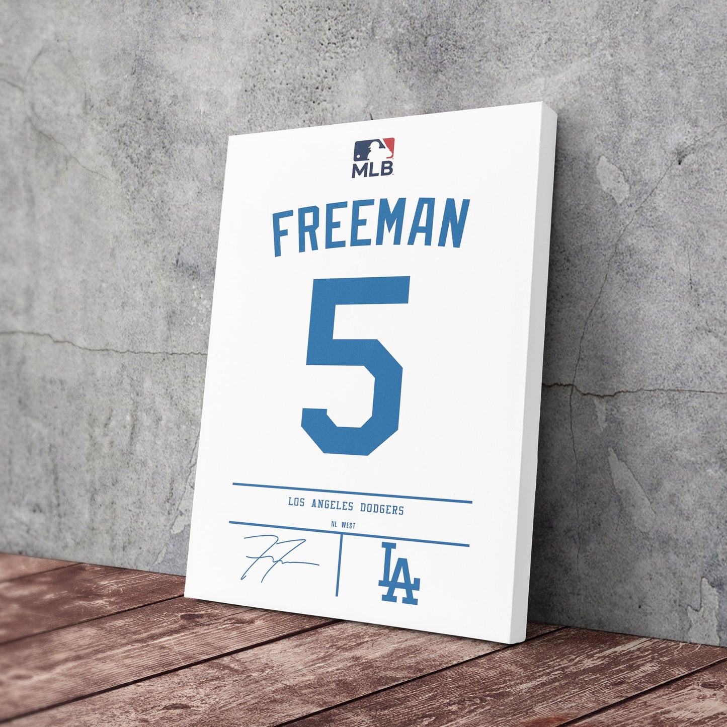 Freddie Freeman Dodgers Jersey Canvas Print | Wall Art Decor