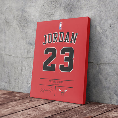 Michael Jordan Bulls Jersey Canvas Print | Wall Art Decor