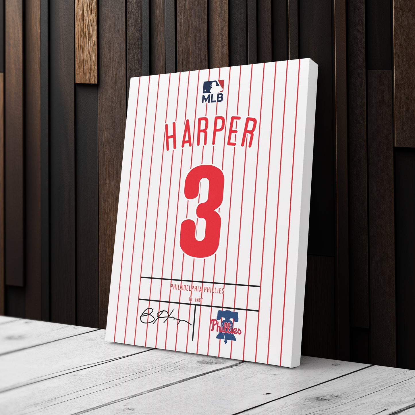 Bryce Harper Phillies Jersey Canvas Print | Wall Art Decor