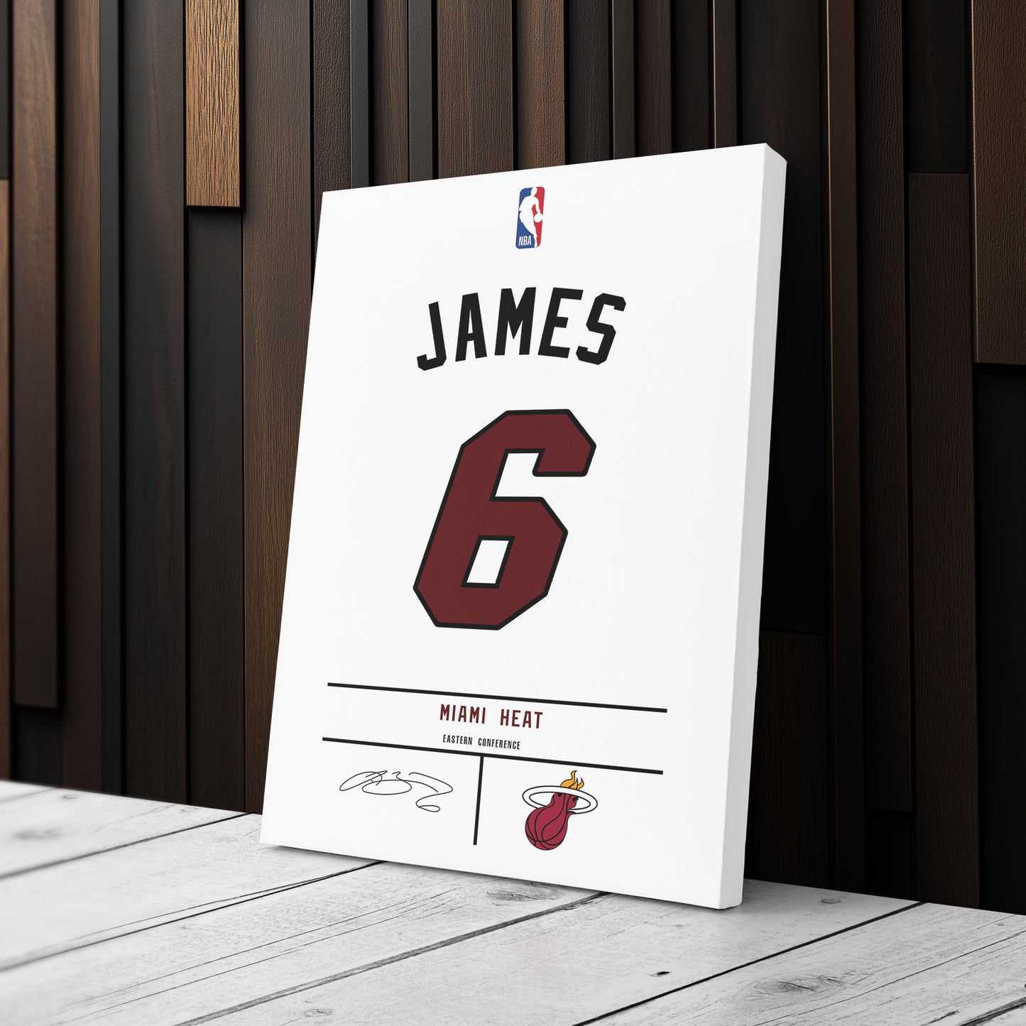 Lebron James Heat Jersey Canvas Print | Wall Art Decor