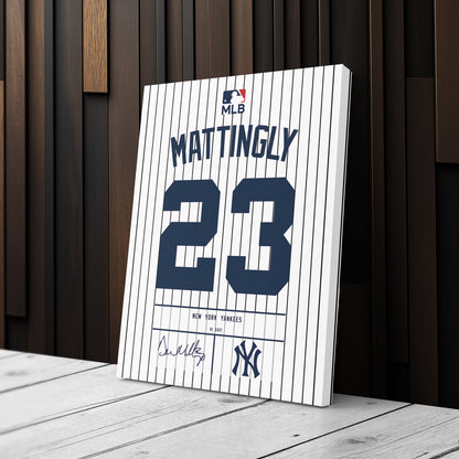 Don Mattingly Yankees Jersey Canvas Print | Wall Art Decor