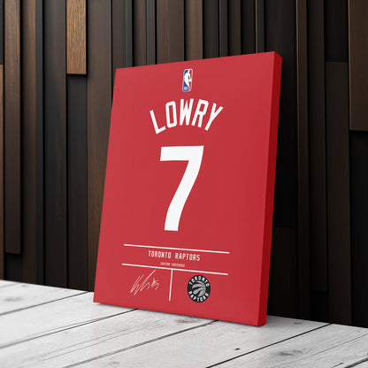 Kyle Lowry Raptors Jersey Canvas Print  Wall Art Decor