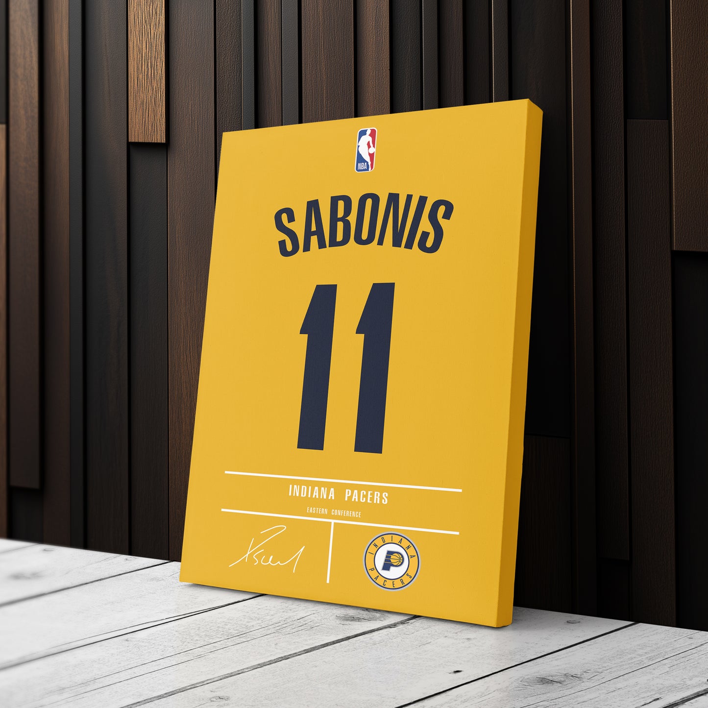 Domantas Sabonis Pacers Jersey Canvas Print | Wall Art Decor