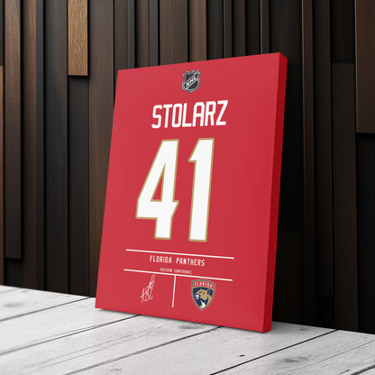 Anthony Stolarz Panthers Jersey Canvas Print | Wall Art Decor