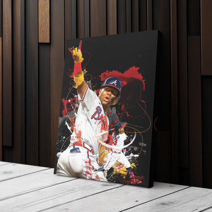 Ronald Acuña Jr. Braves Canvas Print | Atlanta Baseball Wall Art