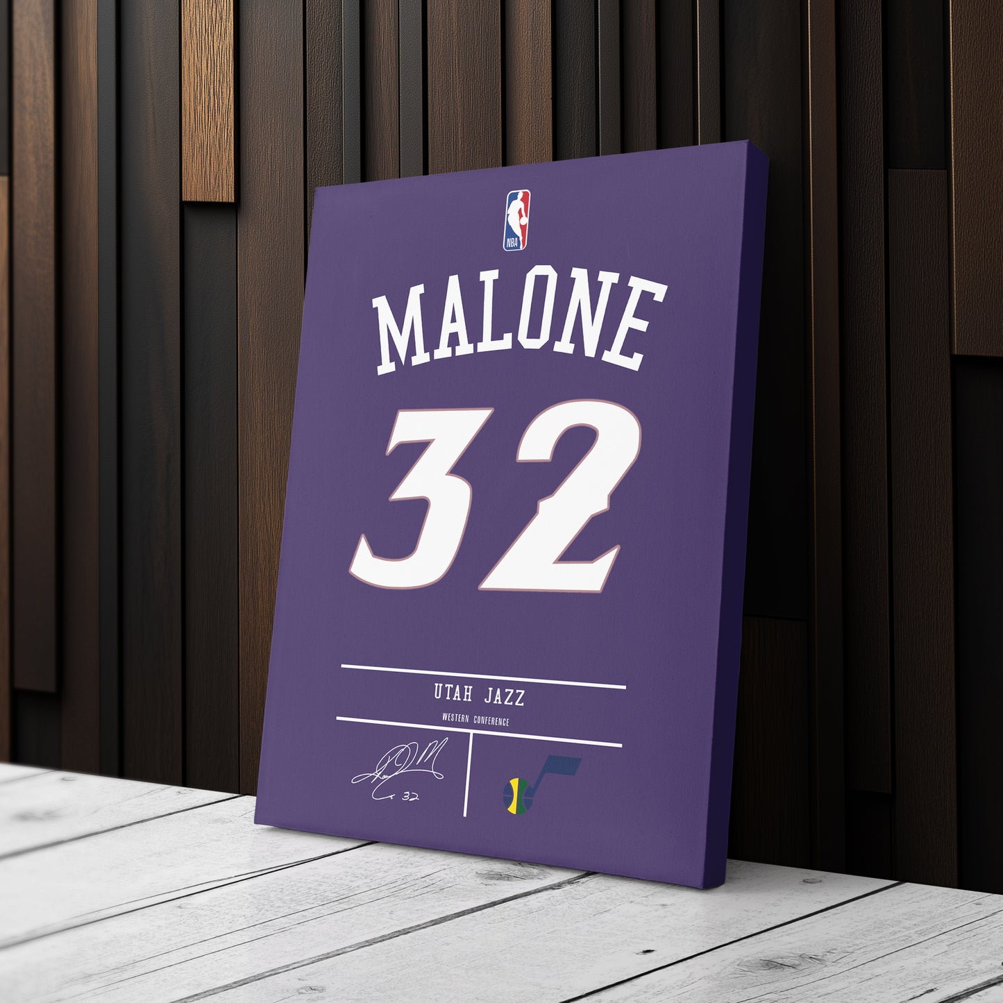 Karl Malone Jazz Jersey Canvas Print | Wall Art Decor